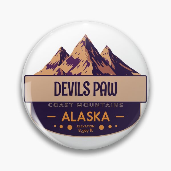 Item preview, Devils Paw, Coast Mountains, Alaska, Mountain Badge designed and sold by Wanderful-roads.