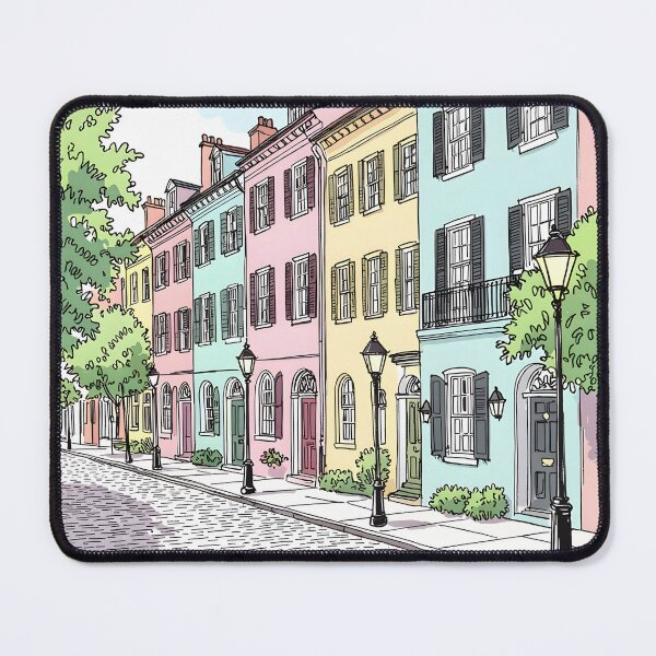 Item preview, Charleston South Carolina Rainbow Row designed and sold by pixelated_echoes.
