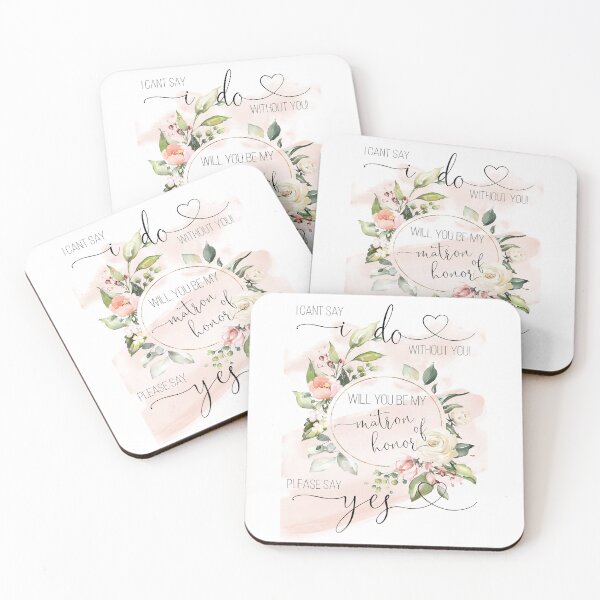 Item preview, Matron of Honor Proposal Floral invite Will you be my Matron of Honor  Card designed and sold by Marty Party .