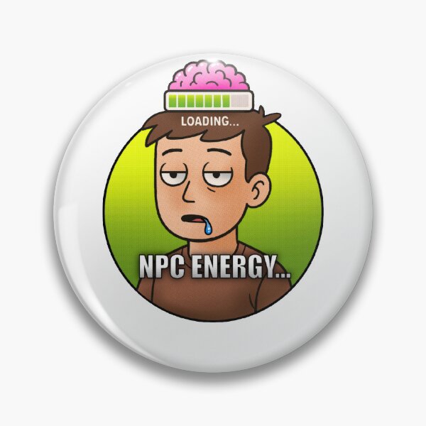 Item preview, NPC Energy - Funny Brain Loading Meme Aesthetic designed and sold by Buzzworthy Threads.