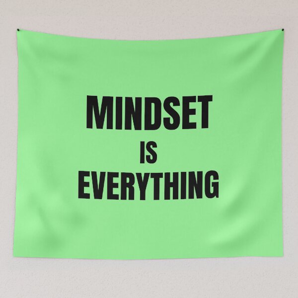 Item preview, Mindset is Everything – Mint Background Motivational Quote Typography Design designed and sold by thoratsdesign.