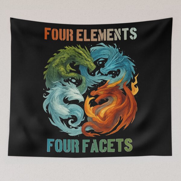 Item preview, Four Elements, Four Facets Art designed and sold by WittyUnknown.
