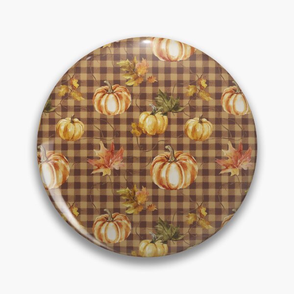 Item preview, Fall Plaid Pumpkins Pattern designed and sold by sasyall.