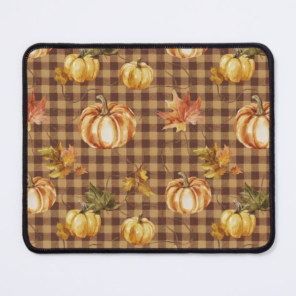 Item preview, Fall Plaid Pumpkins Pattern designed and sold by sasyall.