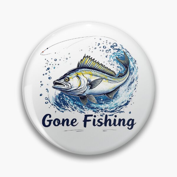 Item preview, Gone Fishing – Bold Sport Fishing Art designed and sold by SaltyLinesOut.