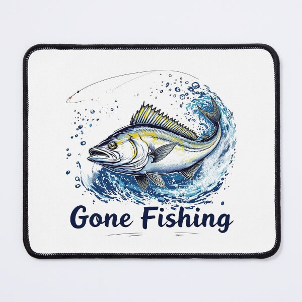 Item preview, Gone Fishing – Bold Sport Fishing Art designed and sold by SaltyLinesOut.