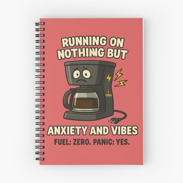 Item preview, Running on Nothing but Anxiety and Vibes – Coffee Machine Edition designed and sold by domi199834.