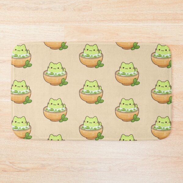 Item preview, Cat in a matcha bowl designed and sold by CollieCreates.
