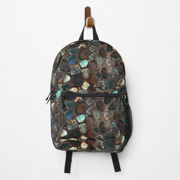 Item preview, mosiac gemstone fragments aquatic titanium luster designed and sold by EarthenEmbers.