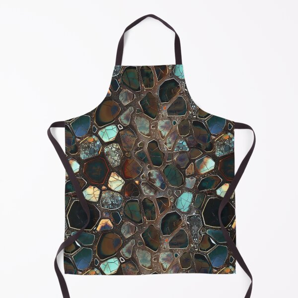Item preview, mosiac gemstone fragments aquatic titanium luster designed and sold by EarthenEmbers.