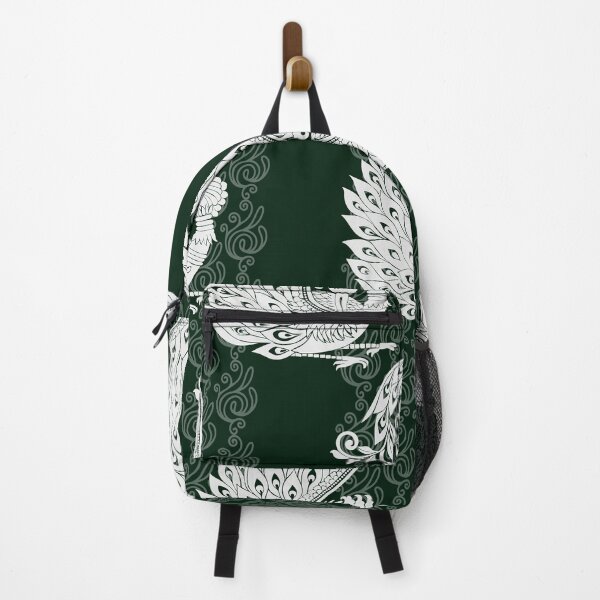 Item preview, Elegant Thai Swan Pattern on Dark Green Background – Traditional Ornamental Motif designed and sold by Dailyprintstyle.
