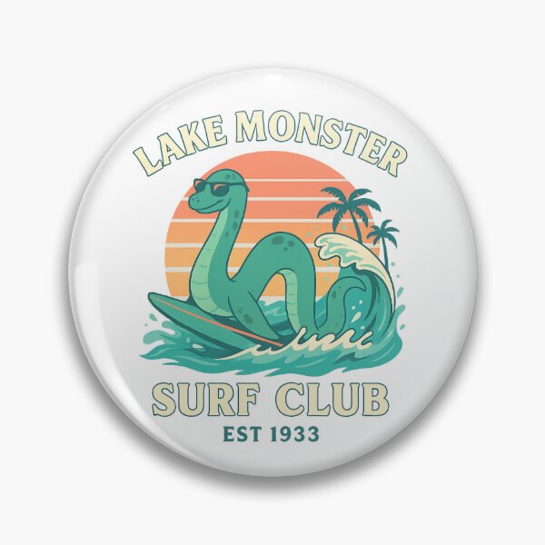 Item preview, Lake Monster Surf Club: Retro Nessie designed and sold by ResinandRelics.