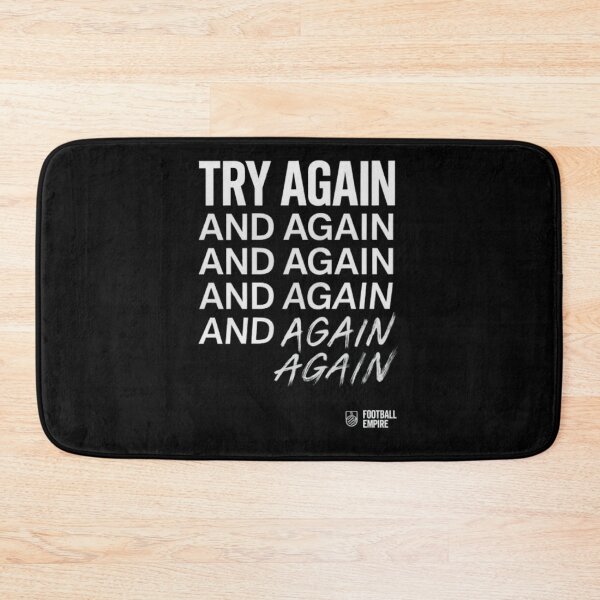 Item preview, Try Again and Again – Motivational Resilience Typography Design | Football Empire designed and sold by Football Empire.