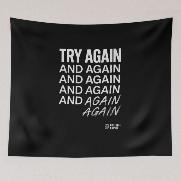 Item preview, Try Again and Again – Motivational Resilience Typography Design | Football Empire designed and sold by Football Empire.