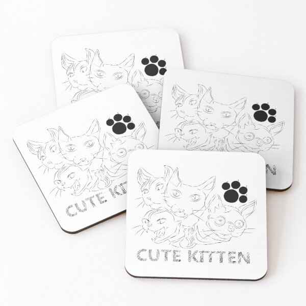 Item preview, Cute Kitten Line Art – Adorable Cartoon Cat Design designed and sold by UniverseStore33.