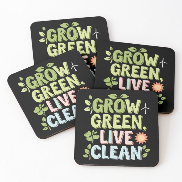 Item preview, Grow Green Live Clean Eco Friendly Lifestyle Message designed and sold by Taans-Creation.