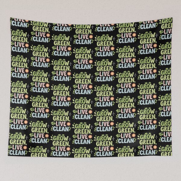 Item preview, Grow Green Live Clean Eco Friendly Lifestyle Message designed and sold by Taans-Creation.