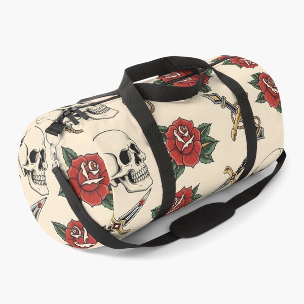 Item preview, Vintage tattoo-style skulls, roses, daggers, and anchors old school designed and sold by AdminX1100.
