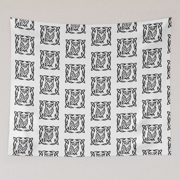 Item preview, Celtic owl tribal line art designed and sold by Aakanksha97.