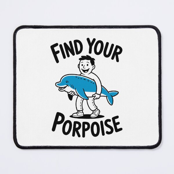 Item preview, Find Your Porpoise Funny Retro Animal Pun designed and sold by Altered Pixels.