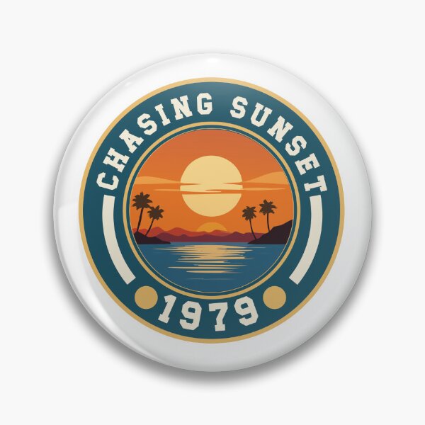 Item preview, Chasing Sunset 1979 – Vintage Badge Tee designed and sold by CreativeDuo0.