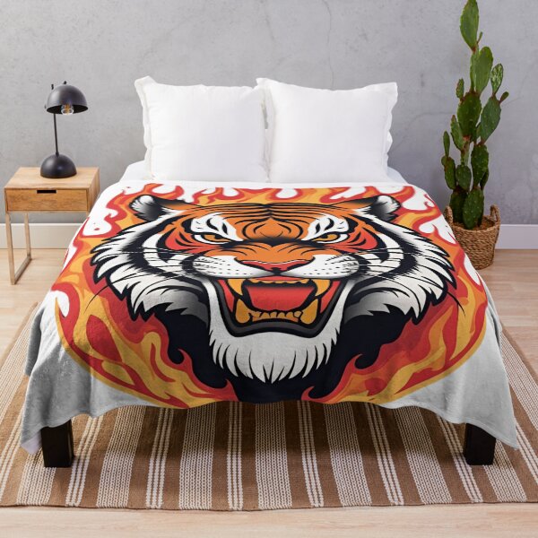 Item preview, Traditional Tiger Head with Flames designed and sold by Skyla007.