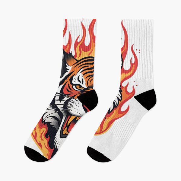Item preview, Traditional Tiger Head with Flames designed and sold by Skyla007.