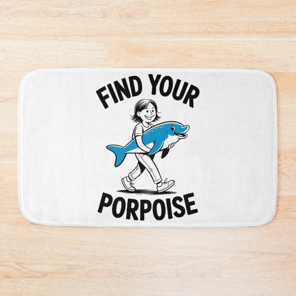 Item preview, Find Your Porpoise Funny Retro Animal Pun designed and sold by Altered Pixels.