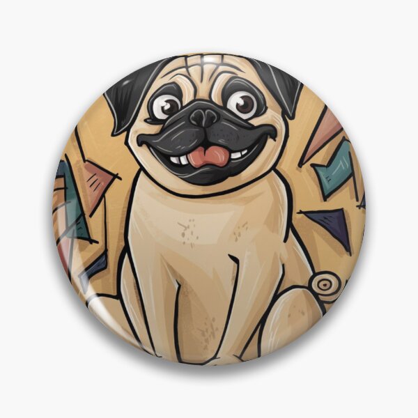 Item preview,  Expressive art for Pug lovers in 1950s and 1960s design pug designed and sold by Petsthetic.