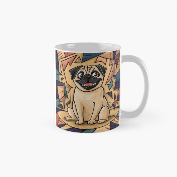 Item preview,  Expressive art for Pug lovers in 1950s and 1960s design pug designed and sold by Petsthetic.