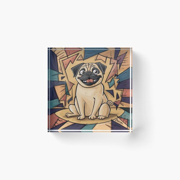 Item preview,  Expressive art for Pug lovers in 1950s and 1960s design pug designed and sold by Petsthetic.