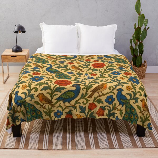 Item preview, Medieval Birds and Flowers With Vintage Tapestry Aesthetic designed and sold by Dragonlit.