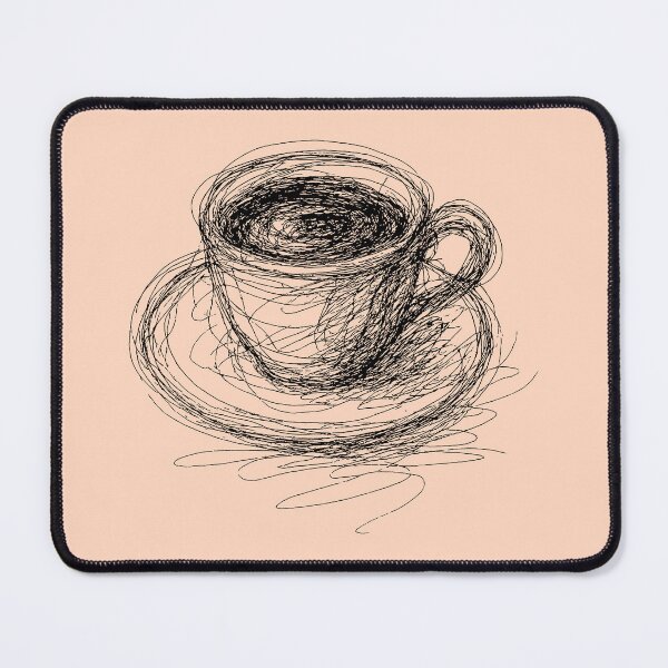 Item preview, Abstract Coffee Cup Sketch Art designed and sold by zzz888.