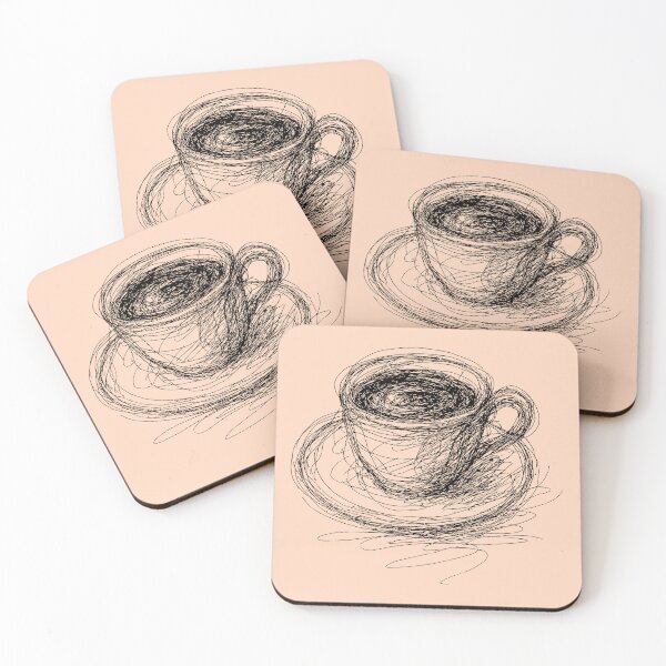 Item preview, Abstract Coffee Cup Sketch Art designed and sold by zzz888.