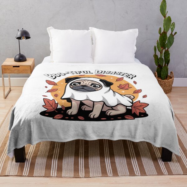 Item preview, Boo-tiful Disaster – Funny Halloween Pug Ghost designed and sold by ArtByYunus.