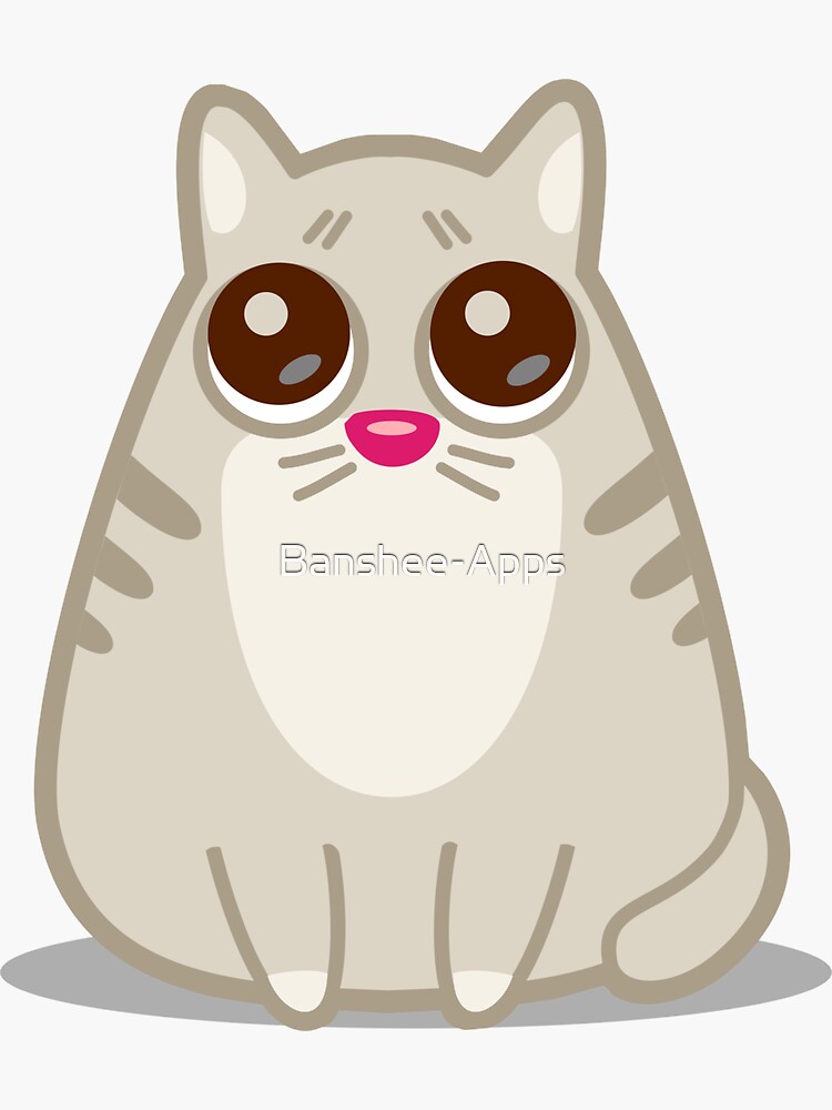 Funny Sad Cat Tshirt and Stickers - Cat Gifts for Cat lovers everywhere! by Banshee-Apps