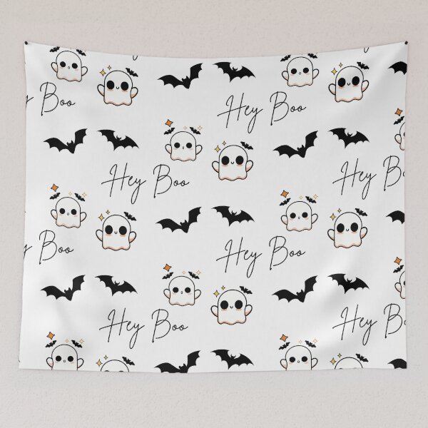 Item preview, Hey Boo - Ghosts and Bats designed and sold by BubonicCowboy.