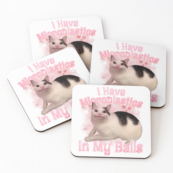 Item preview, Funny Meme I Have Microplastics In My Balls Cat designed and sold by AShanDome.