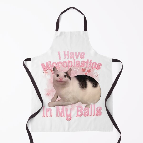 Item preview, Funny Meme I Have Microplastics In My Balls Cat designed and sold by AShanDome.