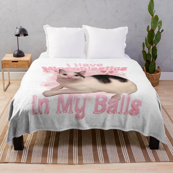 Item preview, Funny Meme I Have Microplastics In My Balls Cat designed and sold by AShanDome.