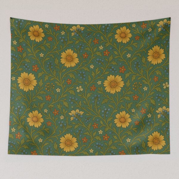 Artikelvorschau, Mittelalterliches Blumendesign mit botanischem Vintage-Charme entworfen und verkauft von Dragonlit.
