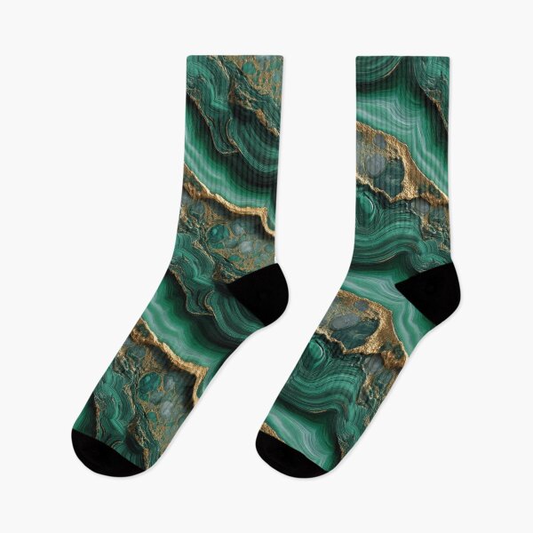 Item preview, malachite vibrant green and gold wavy swirls designed and sold by EarthenEmbers.