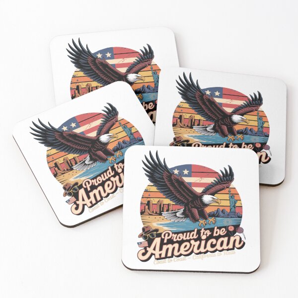 Item preview, Proud to Be American – Coast to Coast Retro Eagle Design designed and sold by DITCHB .