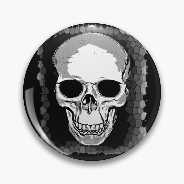 Item preview, Human Cranium Illustration In Front Of A Geometric Pattern designed and sold by taiche.