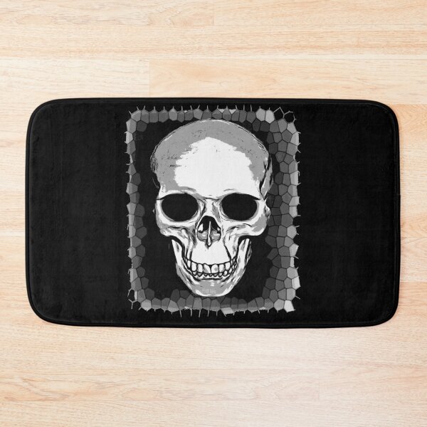 Item preview, Human Cranium Illustration In Front Of A Geometric Pattern designed and sold by taiche.