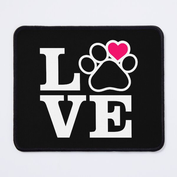 Aperçu de l'œuvre Cœur d'amour en forme de patte de chien créée et vendue par MouseDeSigns.