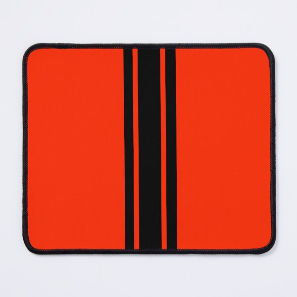 Item preview, Single Stripe with 2 Thick Pinstripes (Black On Bright Red) designed and sold by Racing Stripes Only.