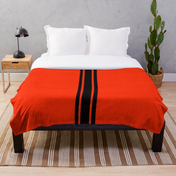 Item preview, Raya simple con dos rayas gruesas (negro sobre rojo brillante) designed and sold by Racing Stripes Only.