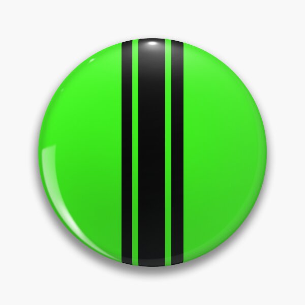 Item preview, Single Stripe with 2 Thick Pinstripes (Black On Neon Green) designed and sold by Racing Stripes Only.