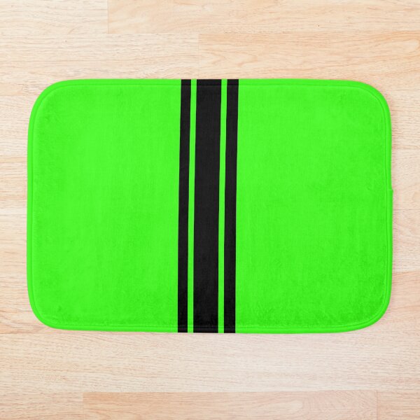 Item preview, Single Stripe with 2 Thick Pinstripes (Black On Neon Green) designed and sold by Racing Stripes Only.